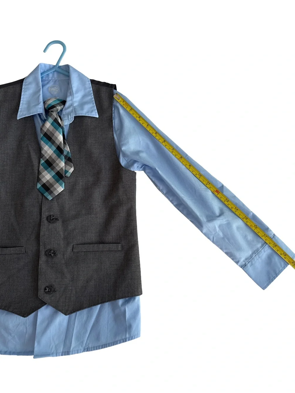 WONDER NATION Boy’s 10 Blue Gray Four-Piece Preppy Special Occasion Suit